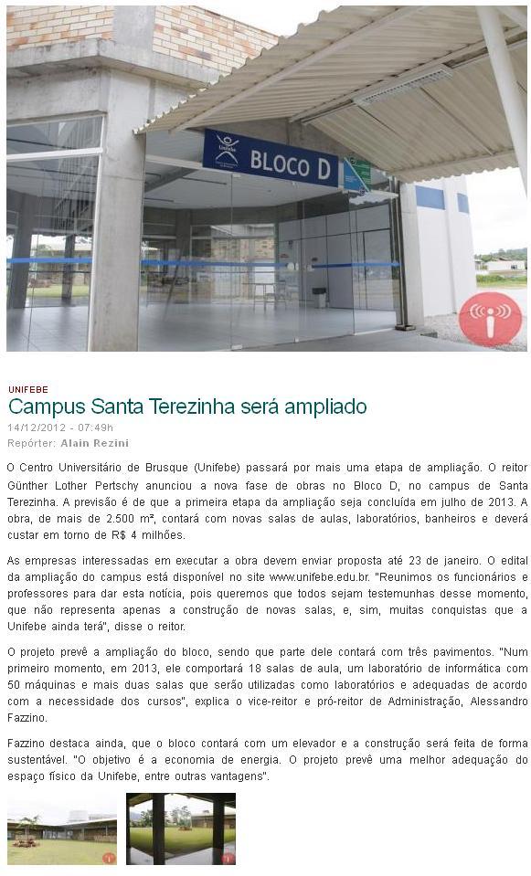 UNIFEBE anuncia ampliação do Campus 