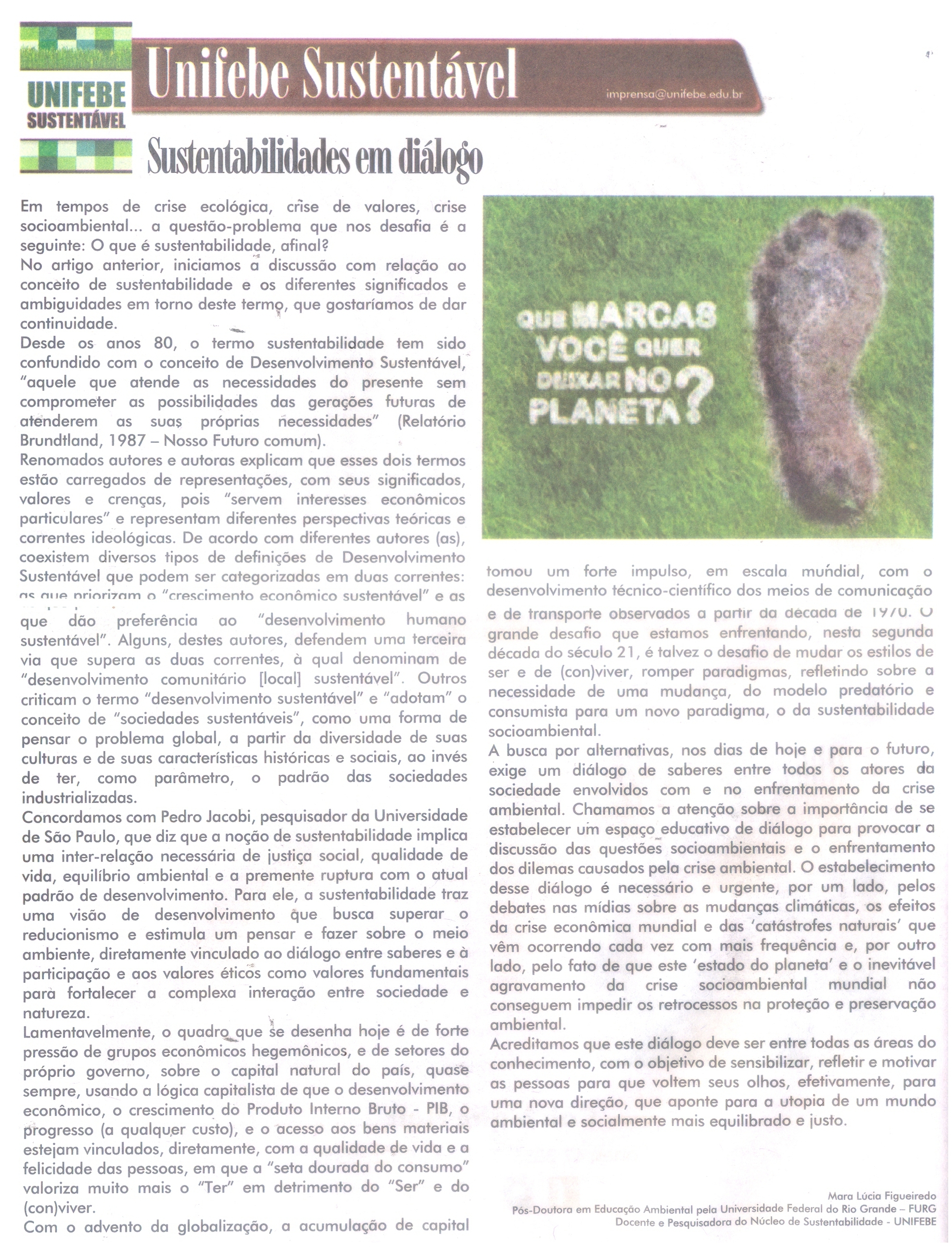UNIFEBE Sustentável discute o significado de sustentabilidade