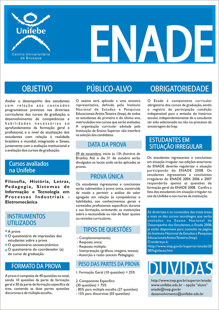 2º Informativo ENADE 2008