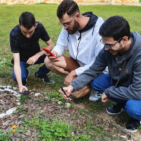 012 - Foto de Nicolas, Tulio e Guilherme, Tirada por Tamily Roedel, em Brusque - SC, Brasil