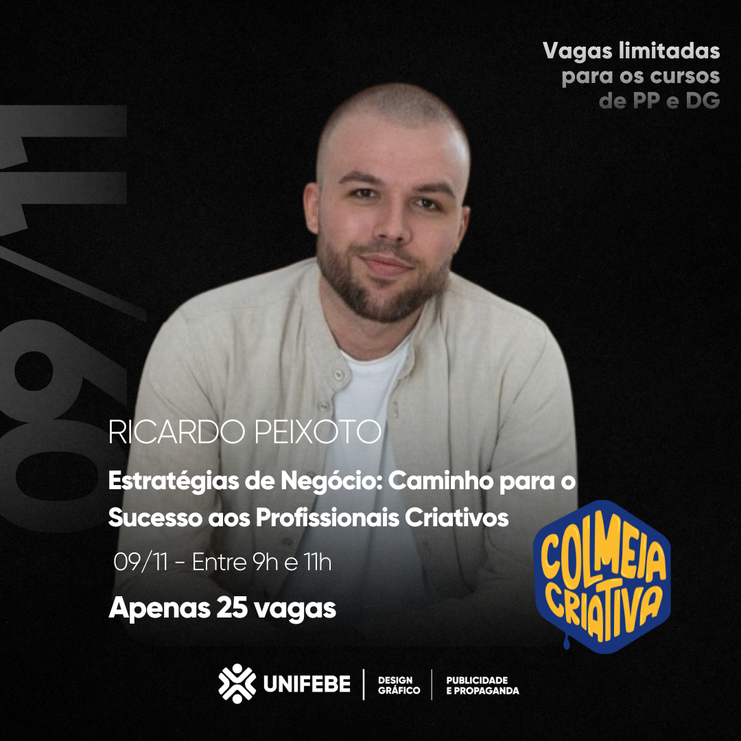 Próxima edição do Colmeia Criativa será realizada no dia 9 de novembro
