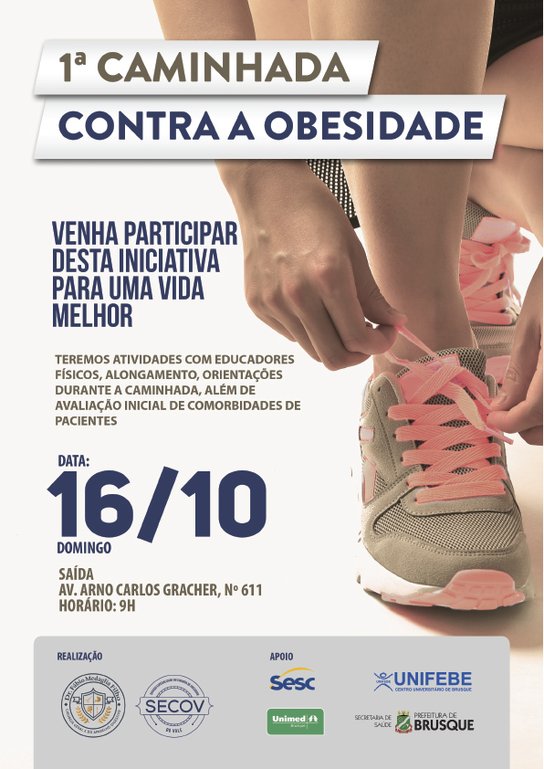 UNIFEBE apoia 1ª Caminhada contra a Obesidade de Brusque