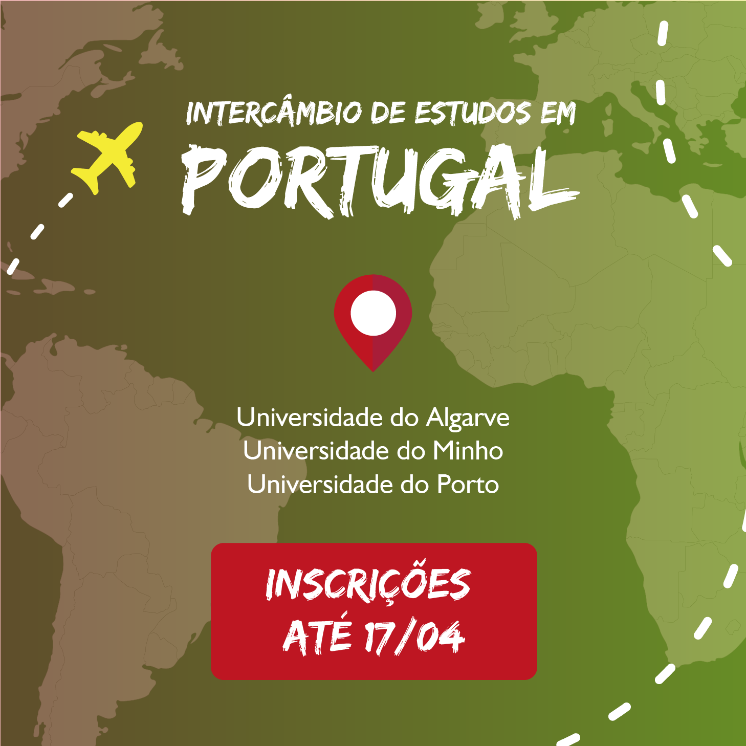Inscrições abertas para intercâmbio em Portugal