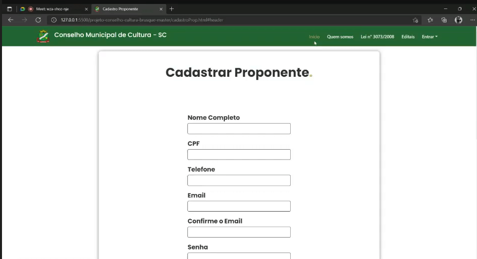 Acadêmicos da UNIFEBE desenvolvem plataforma web para o Conselho Municipal de Cultura