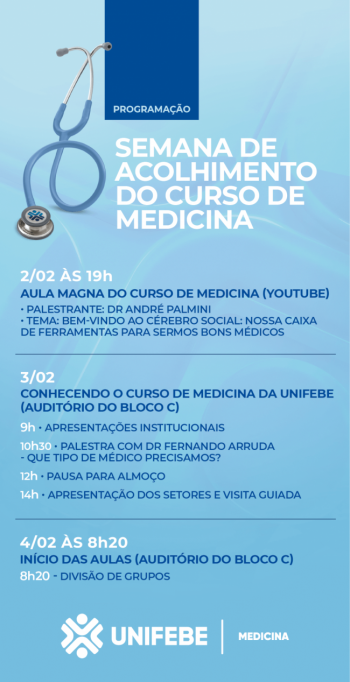 Convite Semana de Acolhimento de Medicina