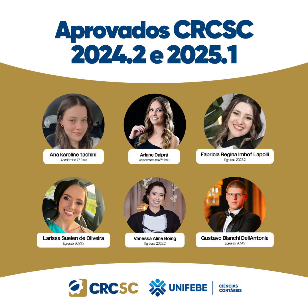 Acadêmicos e egressos do curso de Ciências Contábeis da UNIFEBE são aprovados em exame do CFC