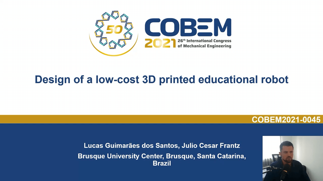 Braço robótico projetado por acadêmico da UNIFEBE é apresentado em Congresso Internacional de Engenharia Mecânica