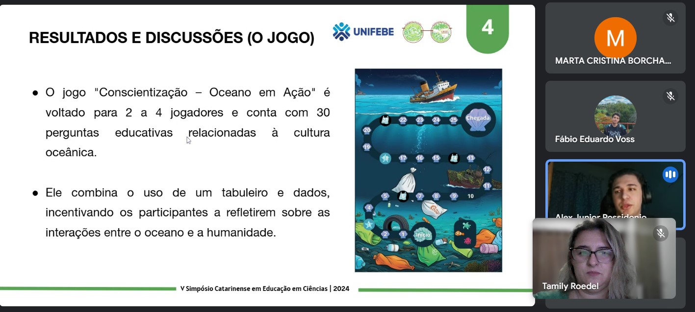 Sete trabalhos de acadêmicos da UNIFEBE são apresentados no V Simpósio Catarinense em Educação em Ciências