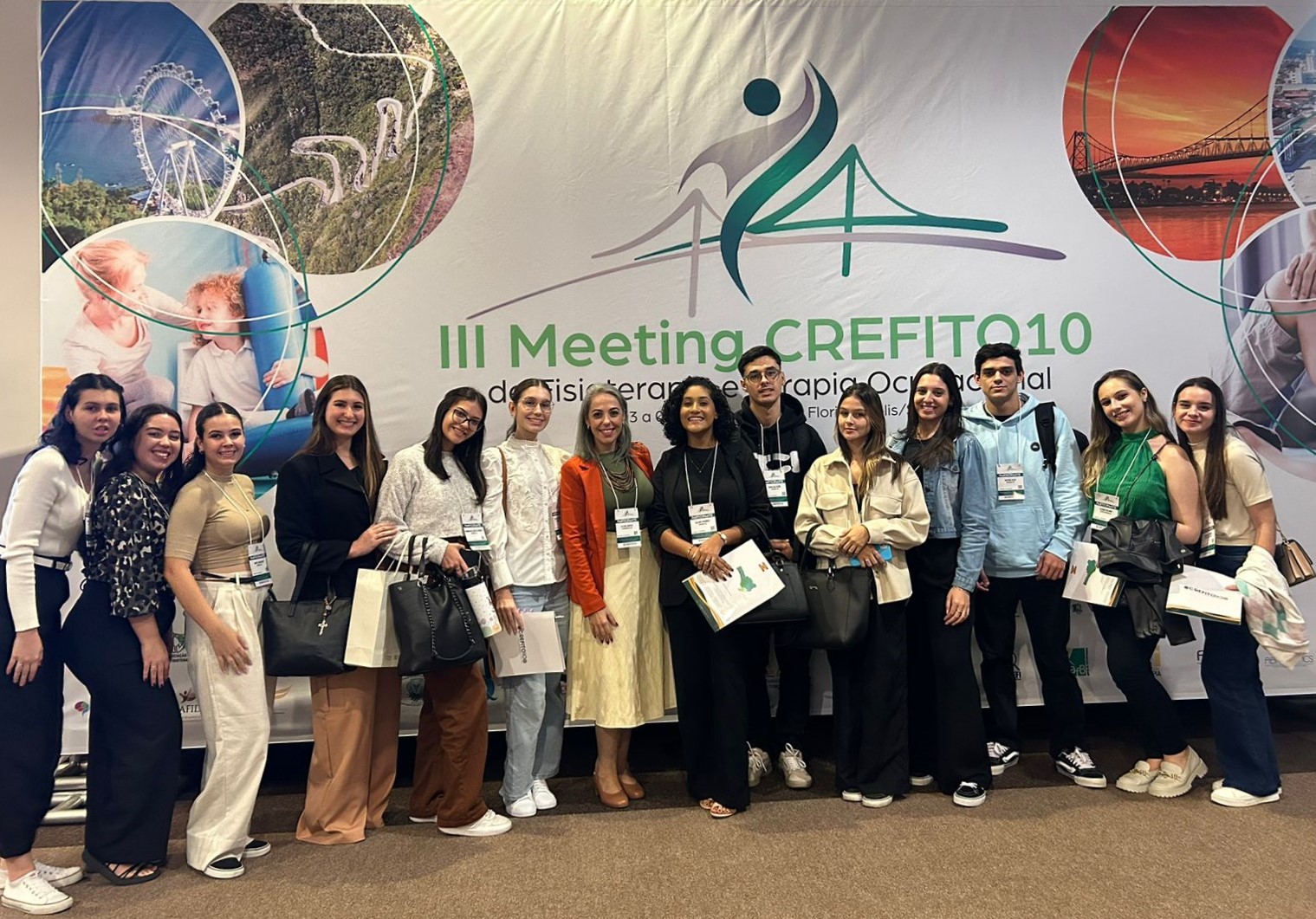Curso de Fisioterapia da UNIFEBE participa do III Meeting Crefito10, em Florianópolis