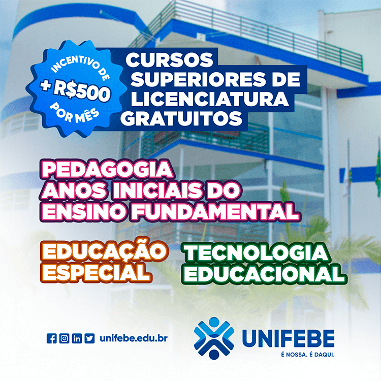 Cursos gratuitos de licenciatura estão com inscrições abertas na UNIFEBE