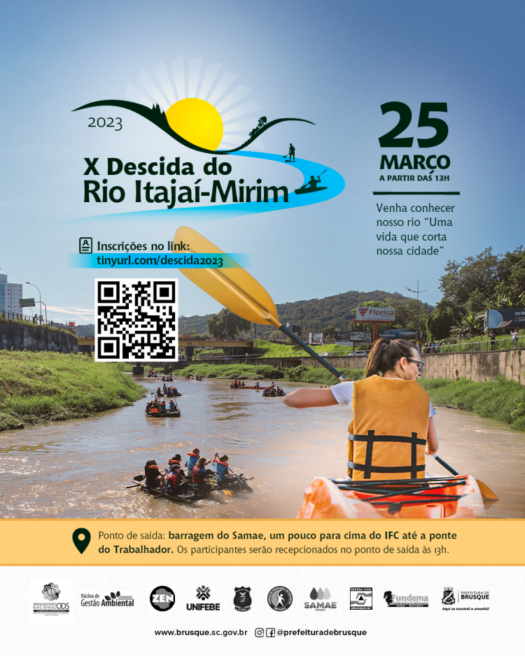 Estudantes da UNIFEBE podem se inscrever para participar da X Edição da Descida do Rio Itajaí-Mirim