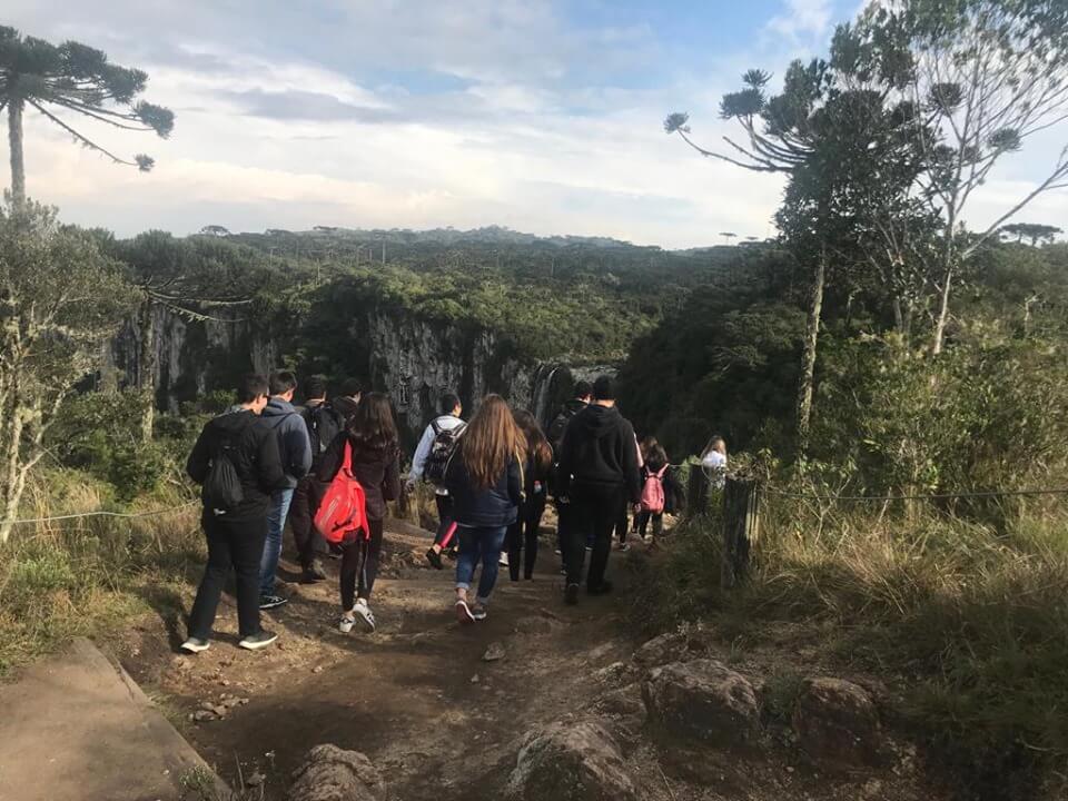 Estudantes do Colégio Universitário visitam o Parque Nacional de Aparados da Serra