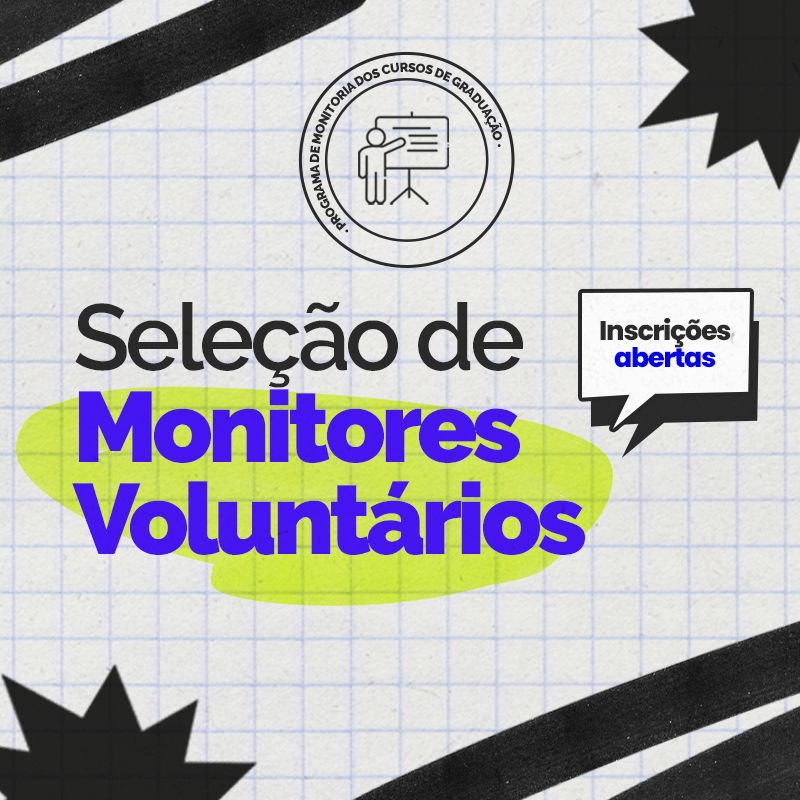 Estudantes podem auxiliar professores em aulas práticas atuando como monitores