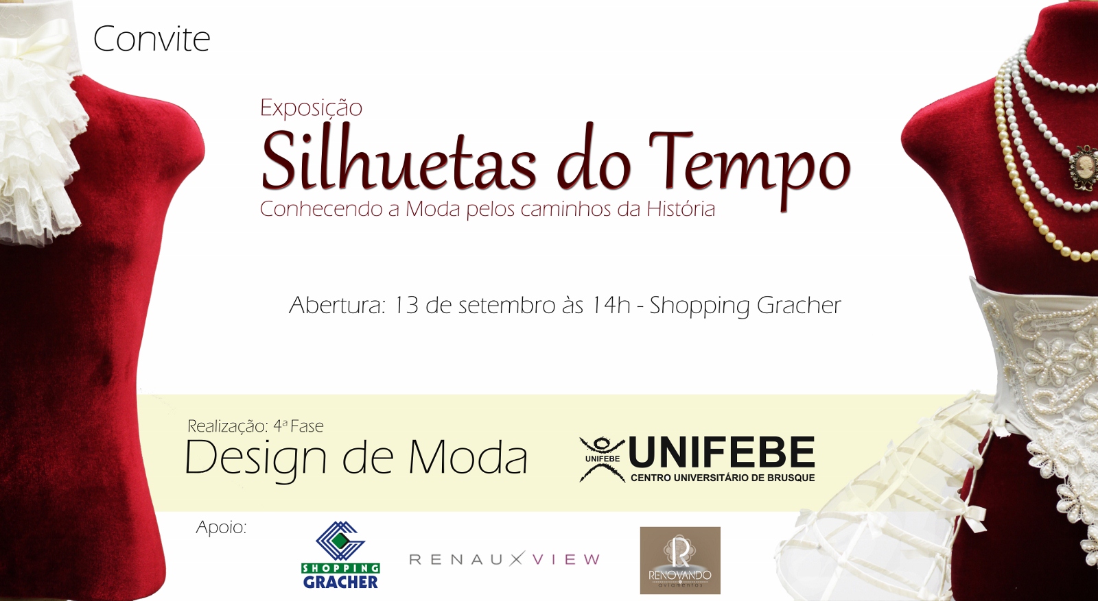 História da moda é contada em exposição no Shopping Gracher