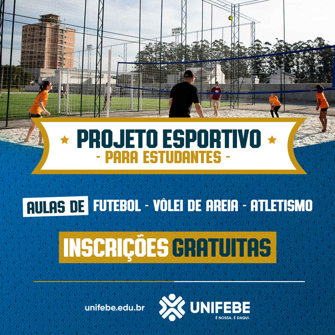 UNIFEBE abre inscrições para projeto esportivo gratuito para estudantes