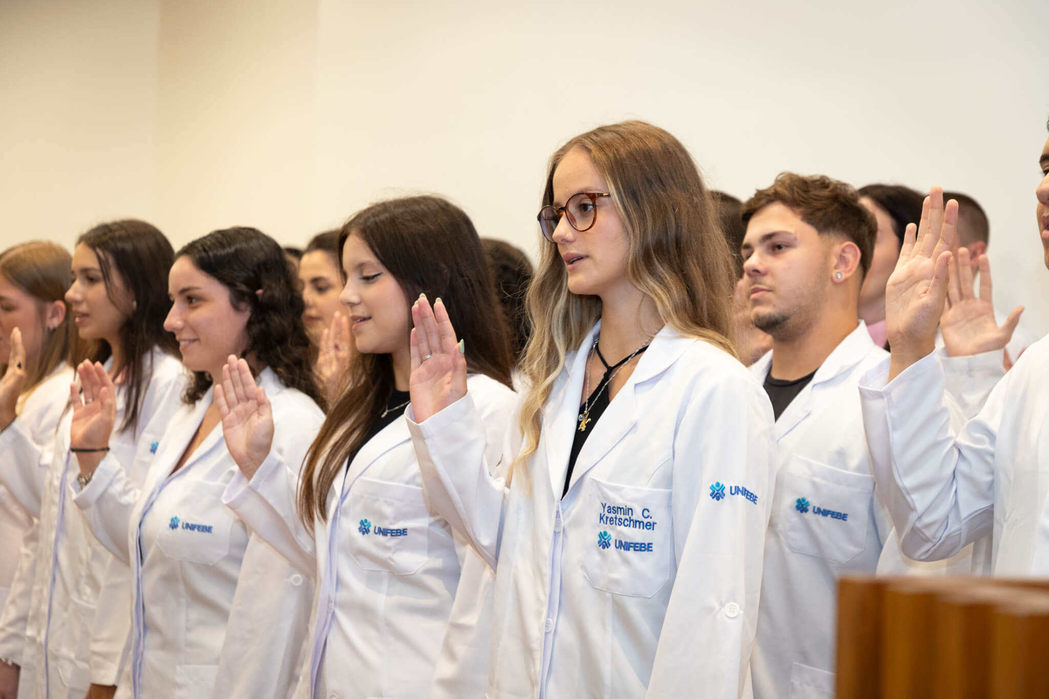 Cerimônia do Jaleco marca o ingresso de mais de 40 novos estudantes no curso de Fisioterapia da UNIFEBE