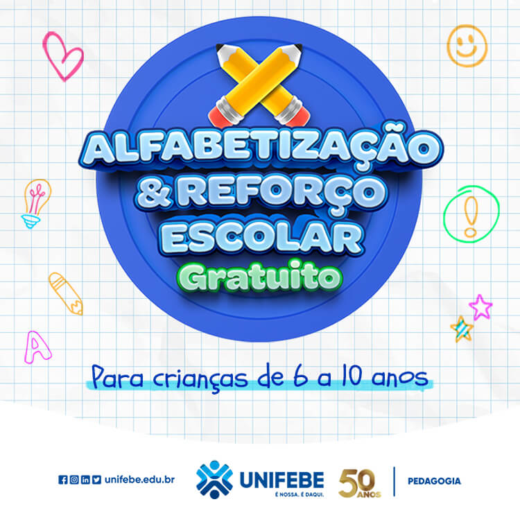 Inscrições abertas para as atividades gratuitas de Alfabetização e Reforço Escolar na UNIFEBE