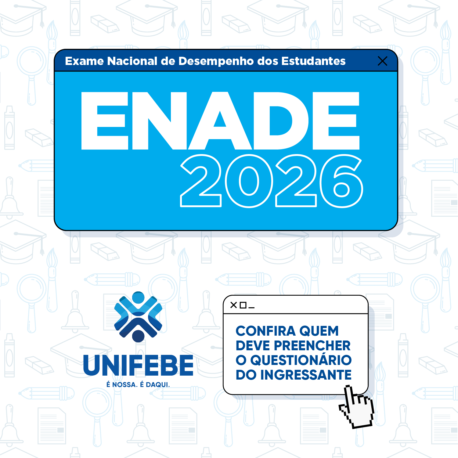 Estudantes ingressantes inscritos no Enade 2026 devem preencher o Questionário do Ingressante