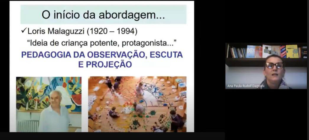 Palestra virtual debate abordagem de Reggio Emilia e o currículo da Educação Infantil brasileira