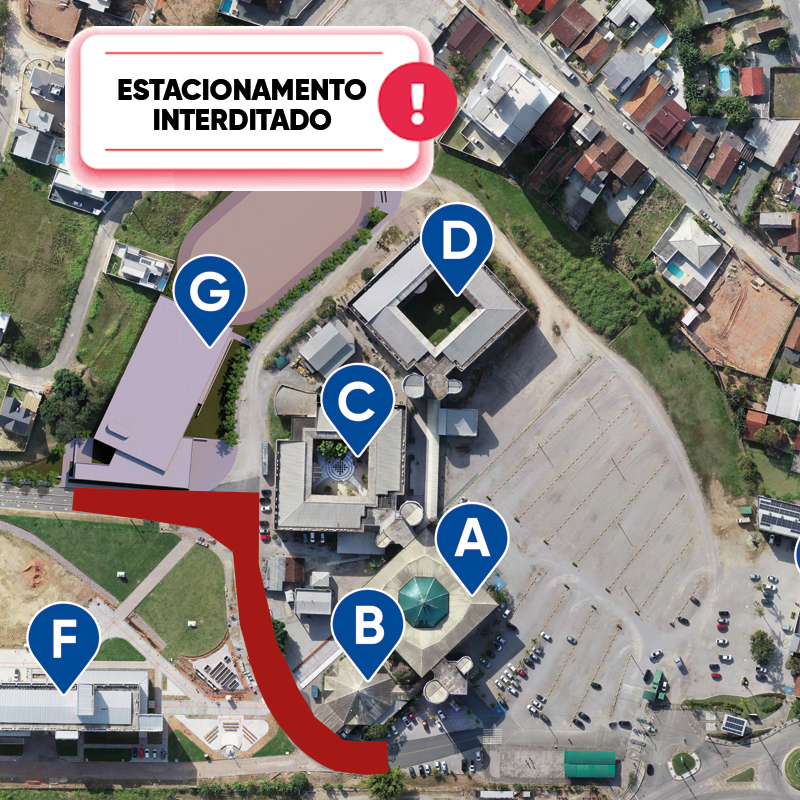 Parte do estacionamento do campus da UNIFEBE será interditado a partir desta sexta-feira (15)