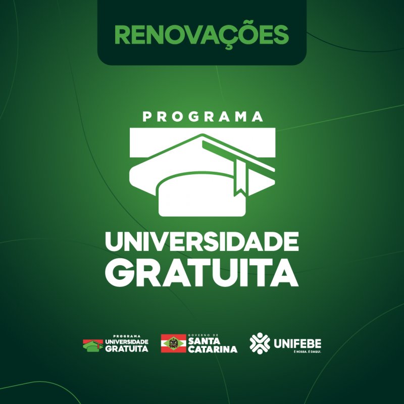Programa Universidade Gratuita publica cronograma de renovação