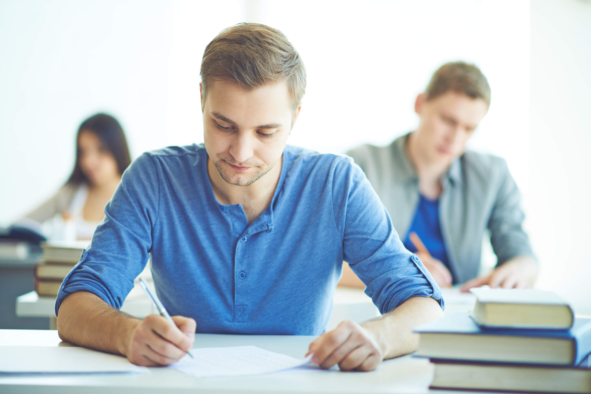 Student at examination