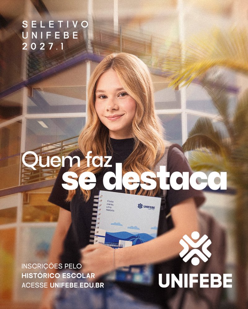 ‘Quem faz, se destaca’: Processo Seletivo da UNIFEBE está aberto com mais de 20 cursos