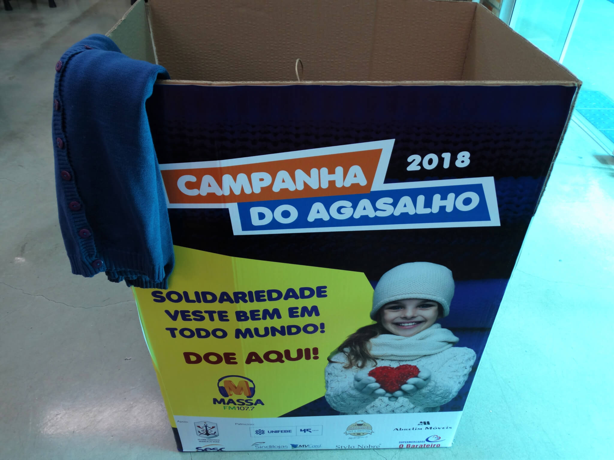 Instituição é ponto de arrecadação da Campanha do Agasalho 2018