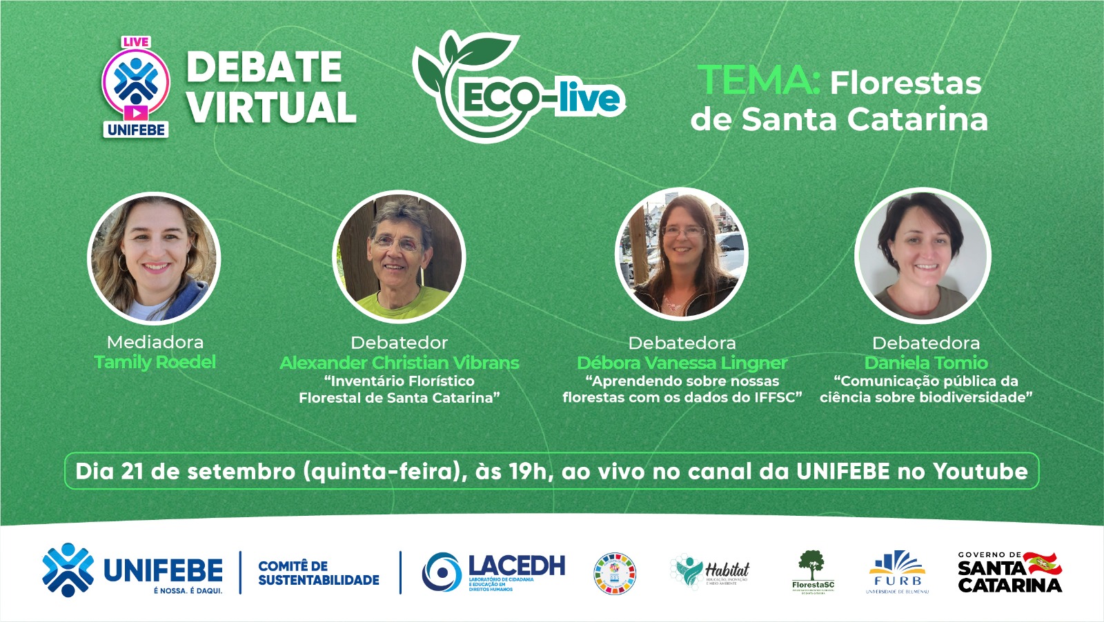 UNIFEBE realizará Eco-live em celebração ao Dia Nacional da Árvore